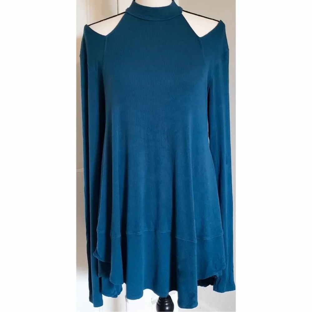 Free people off the shoulder mock neck tunic